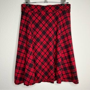 TORRID Red and Black Plaid Skirt